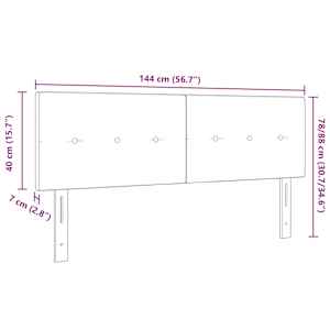 LED hlavová deska s LED pásky Černý 144 cm samet - obrázek 10