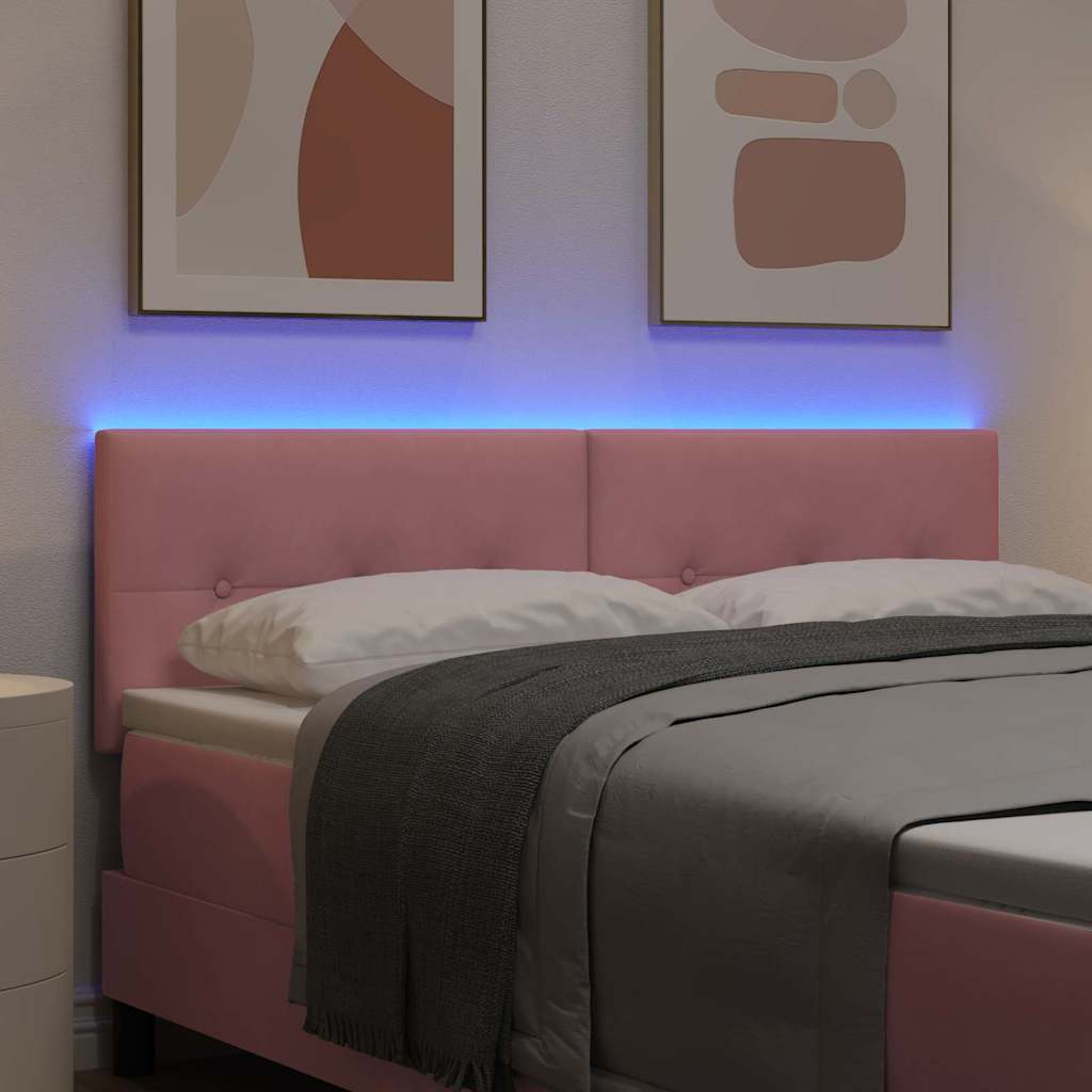 LED hlavová deska s LED pásky Růžová 144 cm samet - obrázek 4