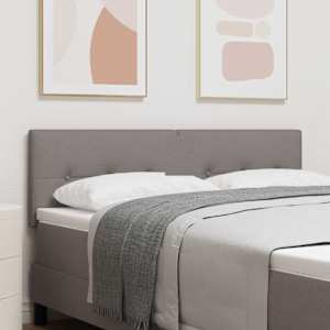 LED glava postelje z LED trakami z vzglavjem Taupe 160 cm blago