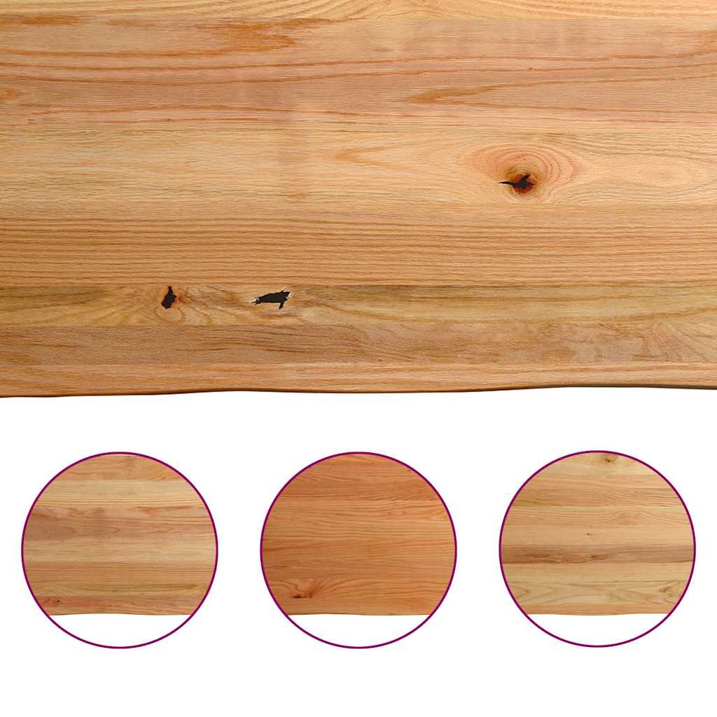 Eettafel rechthoekig 240x120x74 cm massief eikenhout lichtbruin - Afbeelding 9