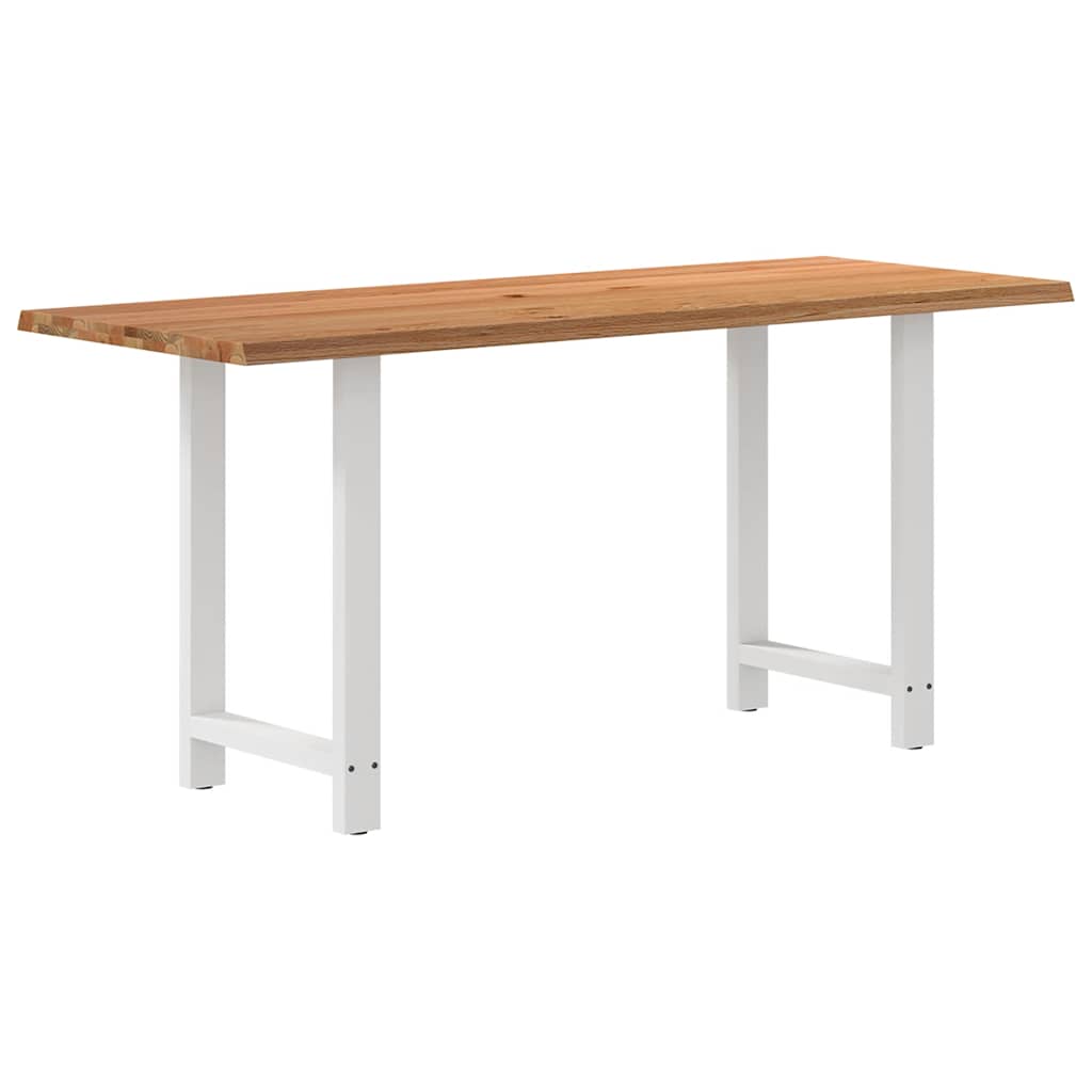 Bartafel met natuurlijke rand 200x80x92 cm massief eikenhout