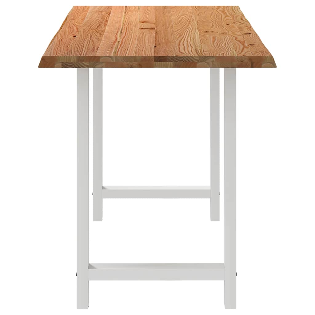 Bartafel met natuurlijke rand 200x80x92 cm massief eikenhout - Afbeelding 5