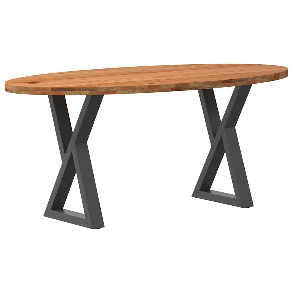 vidaXL Jídelní stůl světle hnědá 180x90x74 cm masivní dub oválný
