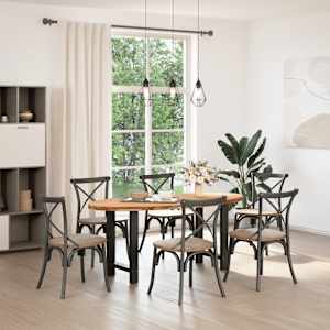 vidaXL Esstisch Hellbraun 180x90x74 cm Massivholz Eiche Oval