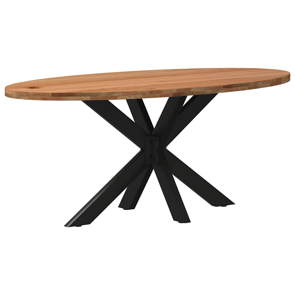 vidaXL Jídelní stůl světle hnědá 180x90x74 cm masivní dub oválný