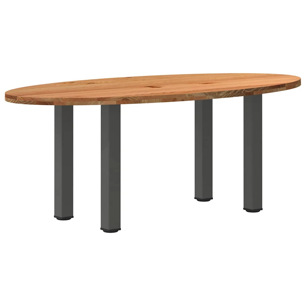 vidaXL Jídelní stůl světle hnědá 200x100x74 cm masivní dub oválný