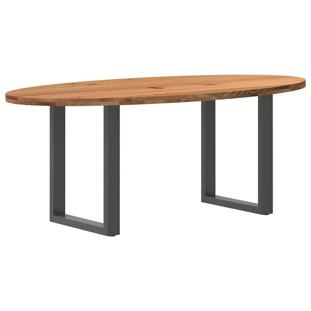 vidaXL Jídelní stůl světle hnědá 200x100x74 cm masivní dub oválný