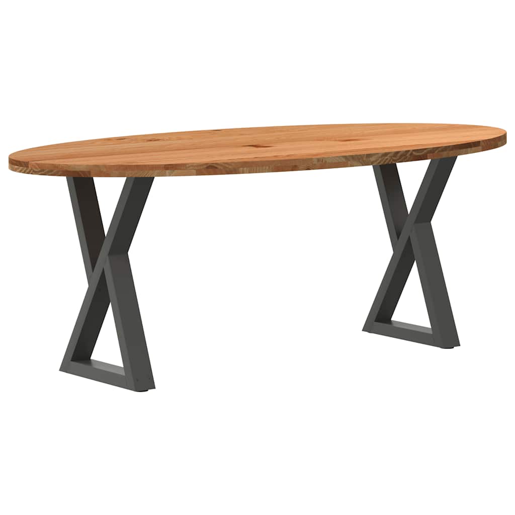 vidaXL Jídelní stůl světle hnědá 200x100x74 cm masivní dub oválný