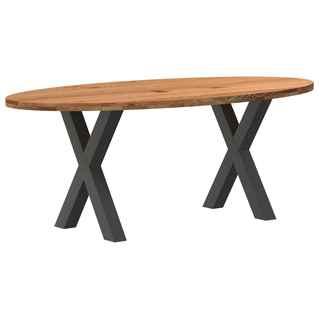 vidaXL Jídelní stůl světle hnědá 200x100x74 cm masivní dub oválný