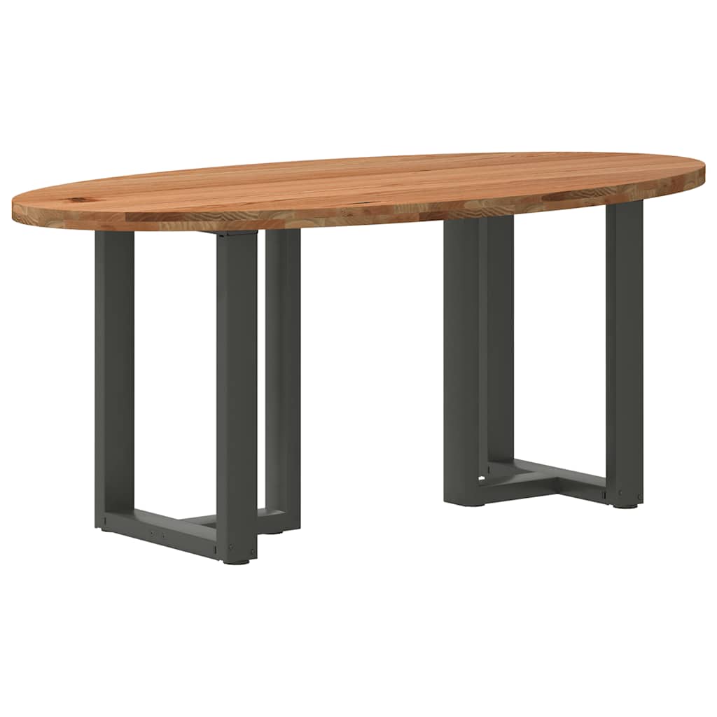 vidaXL Jídelní stůl světle hnědá 200x100x74 cm masivní dub oválný