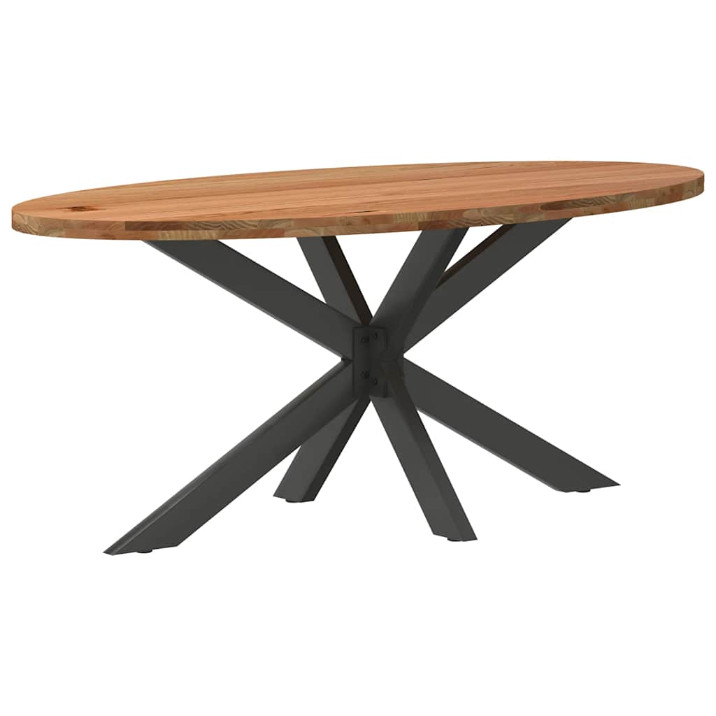 vidaXL Jídelní stůl světle hnědá 200x100x74 cm masivní dub oválný