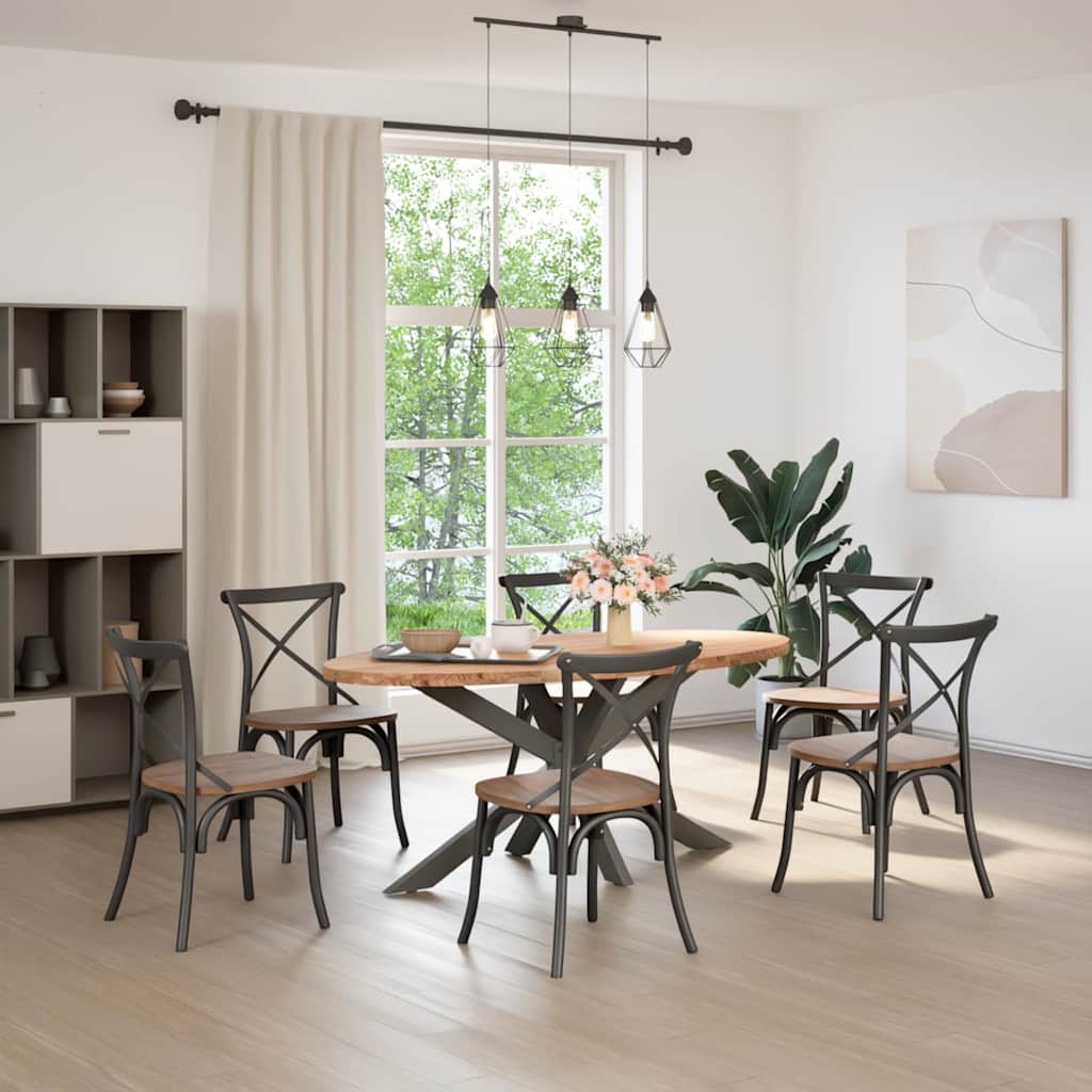 Thumbnail - vidaXL Esstisch Hellbraun 200x100x74 cm Massivholz Eiche Oval