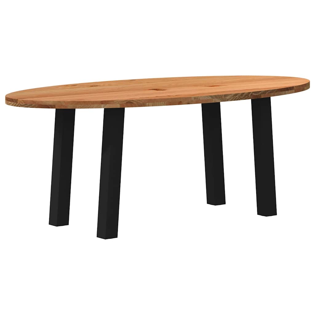 vidaXL Jídelní stůl světle hnědá 200x100x74 cm masivní dub oválný