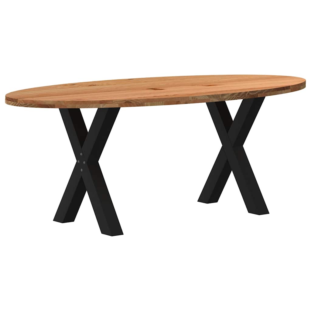 vidaXL Jídelní stůl světle hnědá 200x100x74 cm masivní dub oválný