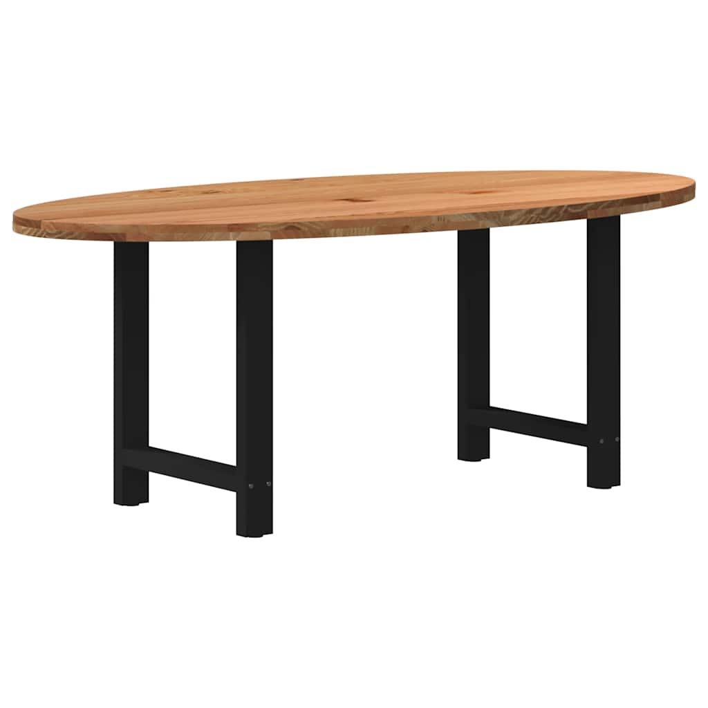 vidaXL Jídelní stůl světle hnědá 200x100x74 cm masivní dub oválný