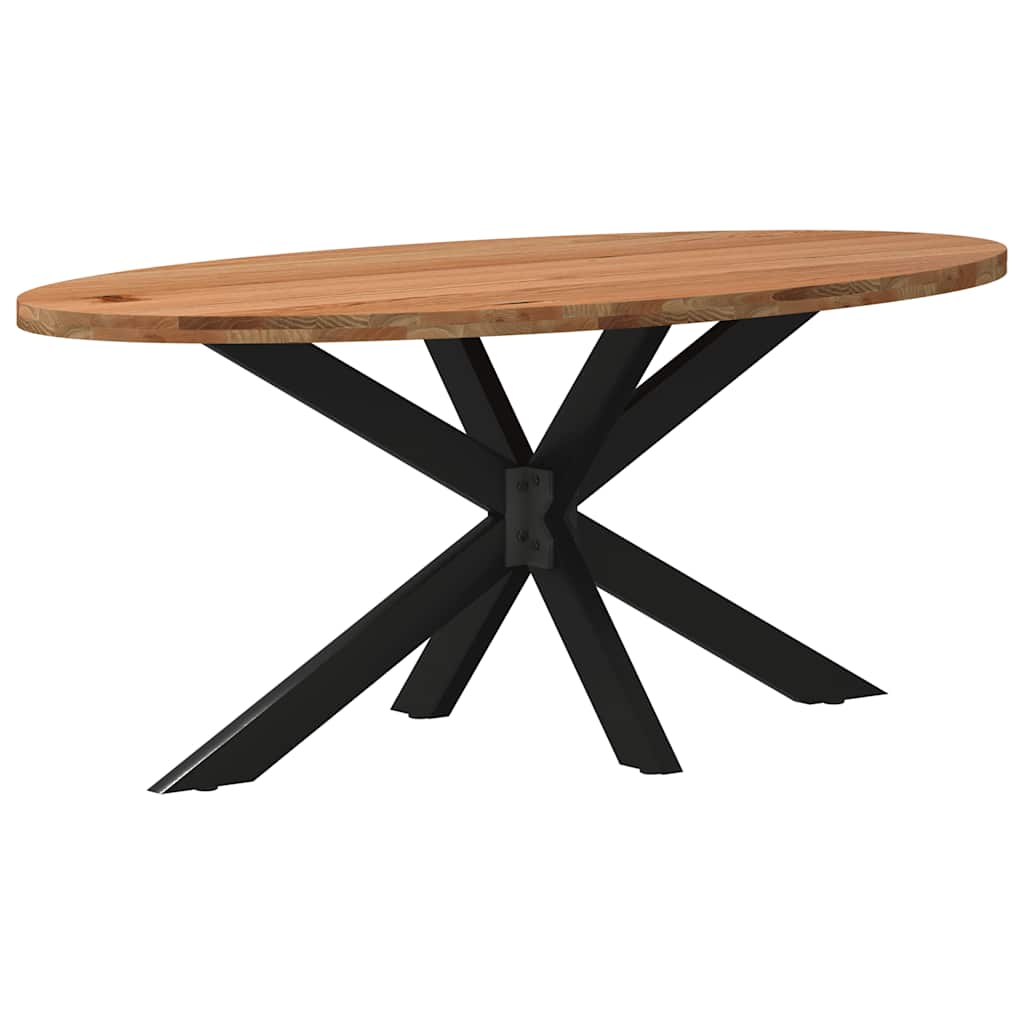 vidaXL Jídelní stůl světle hnědá 200x100x74 cm masivní dub oválný