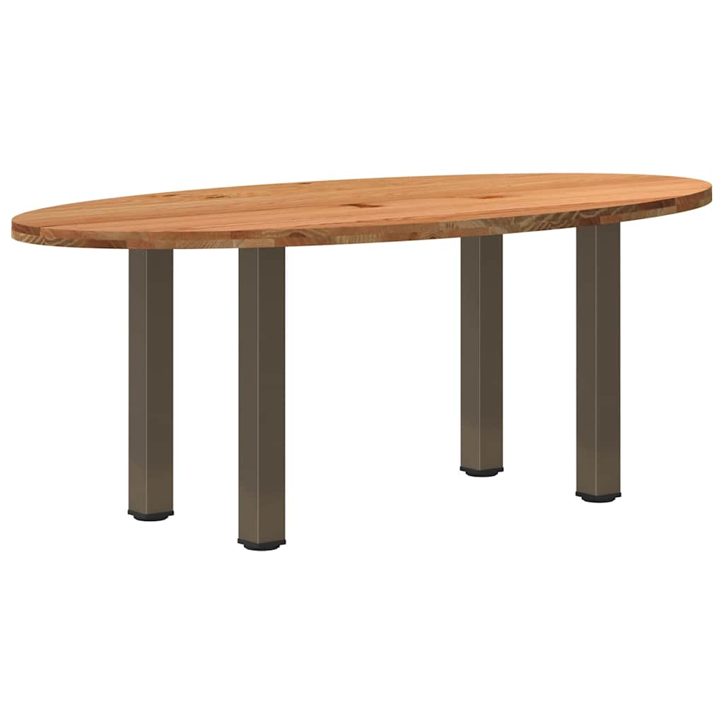 vidaXL Jídelní stůl světle hnědá 200x100x74 cm masivní dub oválný