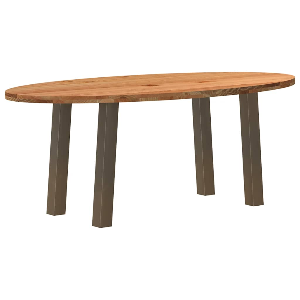 vidaXL Jídelní stůl světle hnědá 200x100x74 cm masivní dub oválný