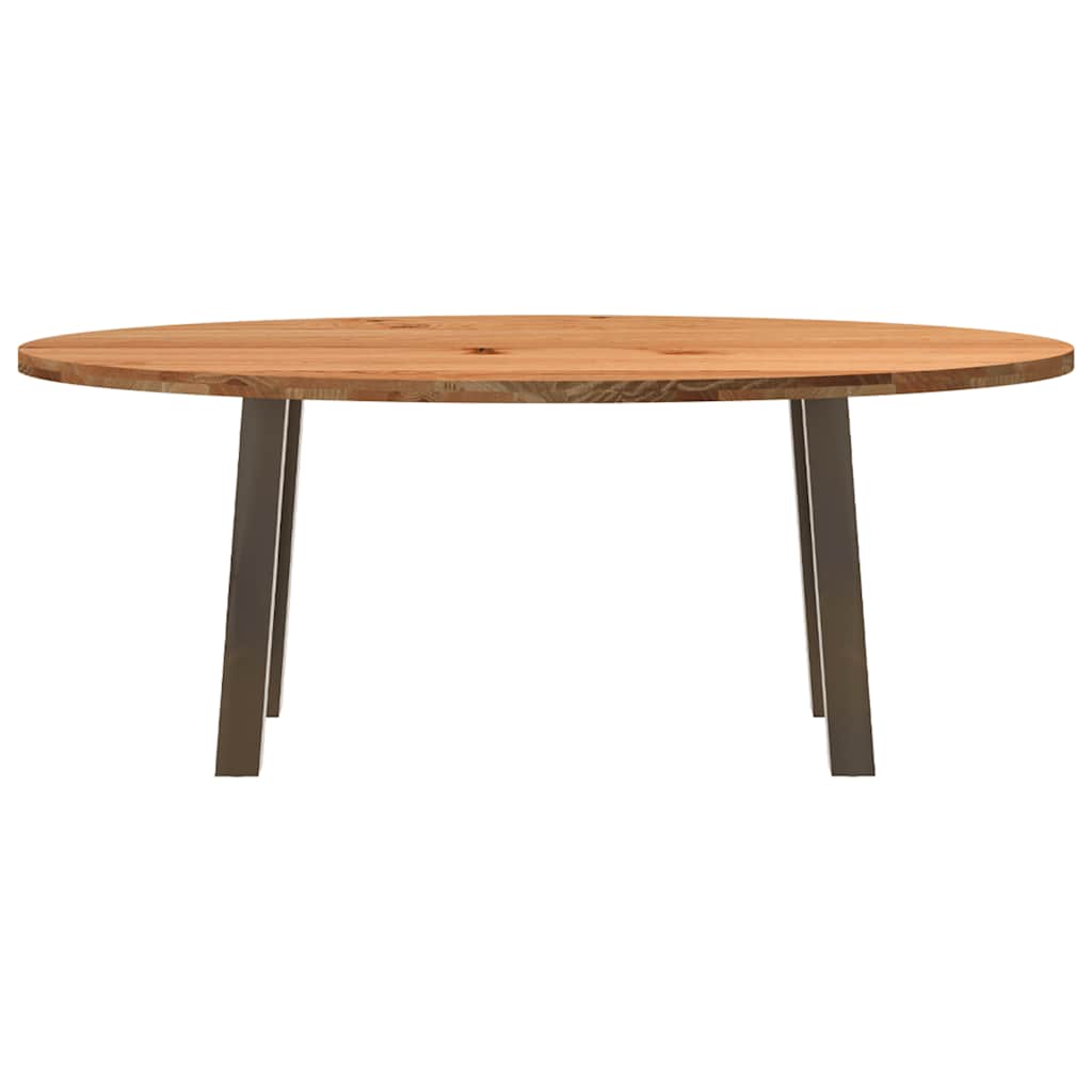 Thumbnail - vidaXL Esstisch Hellbraun 200x100x74 cm Massivholz Eiche Oval