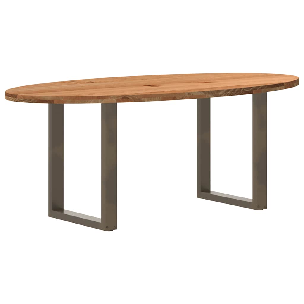 vidaXL Jídelní stůl světle hnědá 200x100x74 cm masivní dub oválný