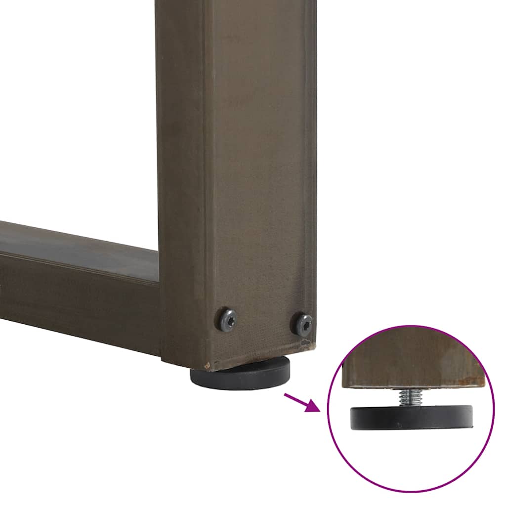 Eettafel 200x100x74 cm ovaal massief eikenhout lichtbruin image 10