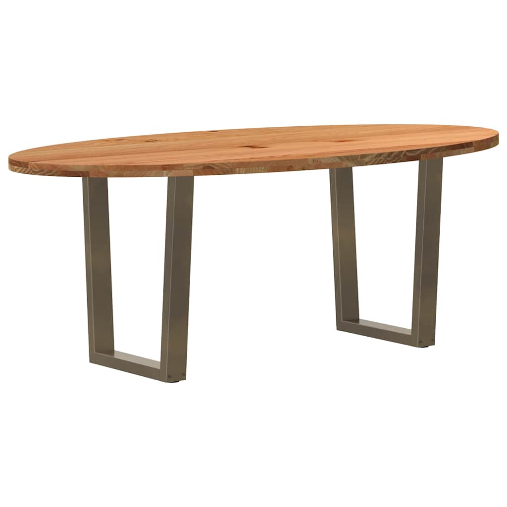 vidaXL Jídelní stůl světle hnědá 200x100x74 cm masivní dub oválný
