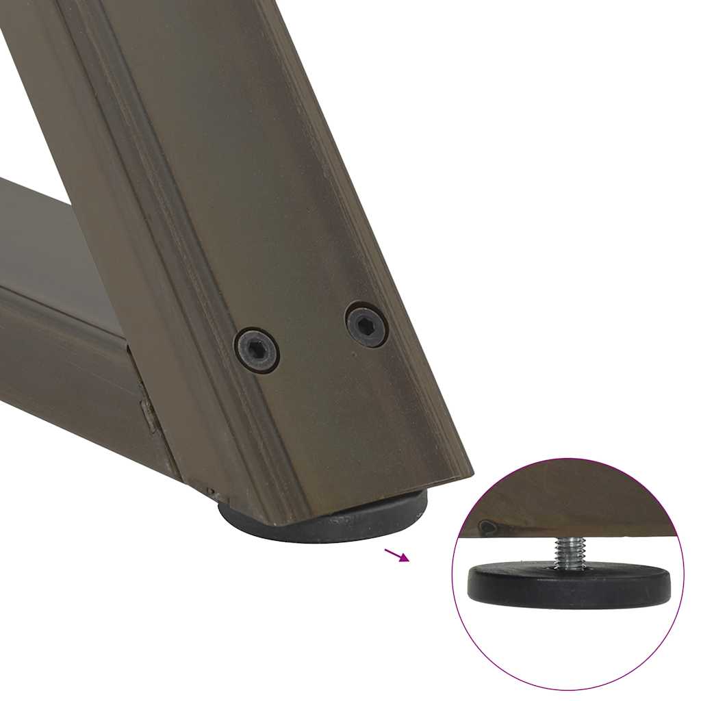 Eettafel 200x100x74 cm ovaal massief eikenhout lichtbruin image 11