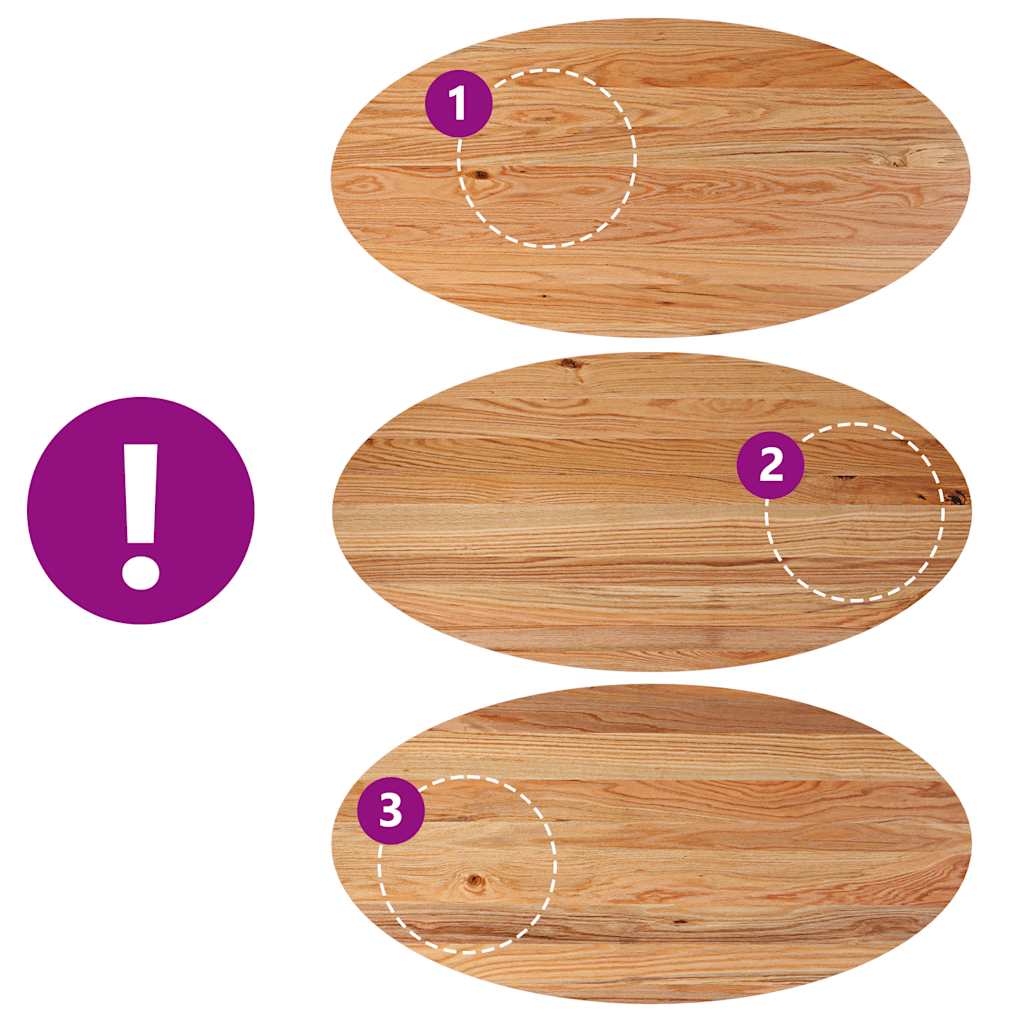 Eettafel 200x100x74 cm ovaal massief eikenhout lichtbruin image 8