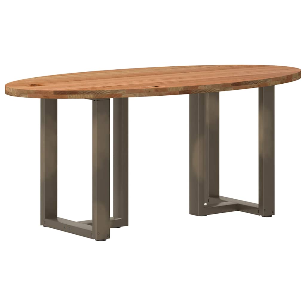 vidaXL Jídelní stůl světle hnědá 200x100x74 cm masivní dub oválný