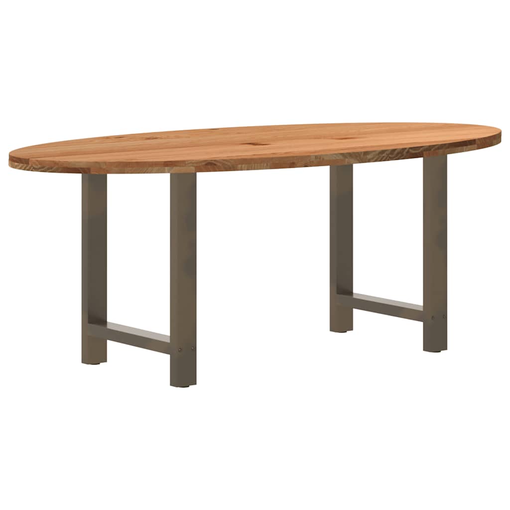 vidaXL Jídelní stůl světle hnědá 200x100x74 cm masivní dub oválný