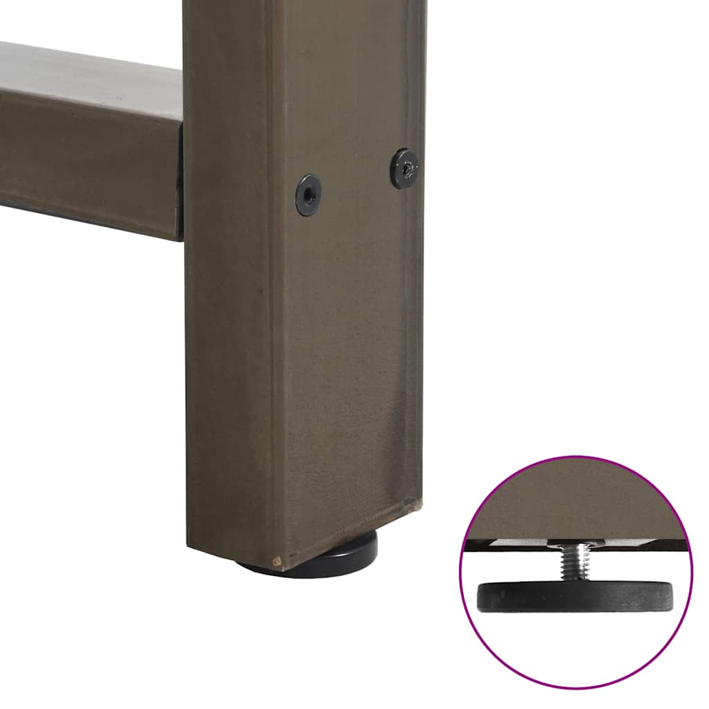 Eettafel 200x100x74 cm ovaal massief eikenhout lichtbruin image 10