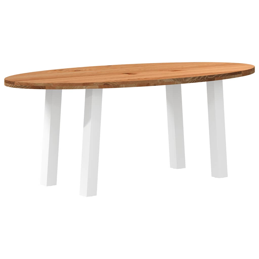 vidaXL Jídelní stůl světle hnědá 200x100x74 cm masivní dub oválný