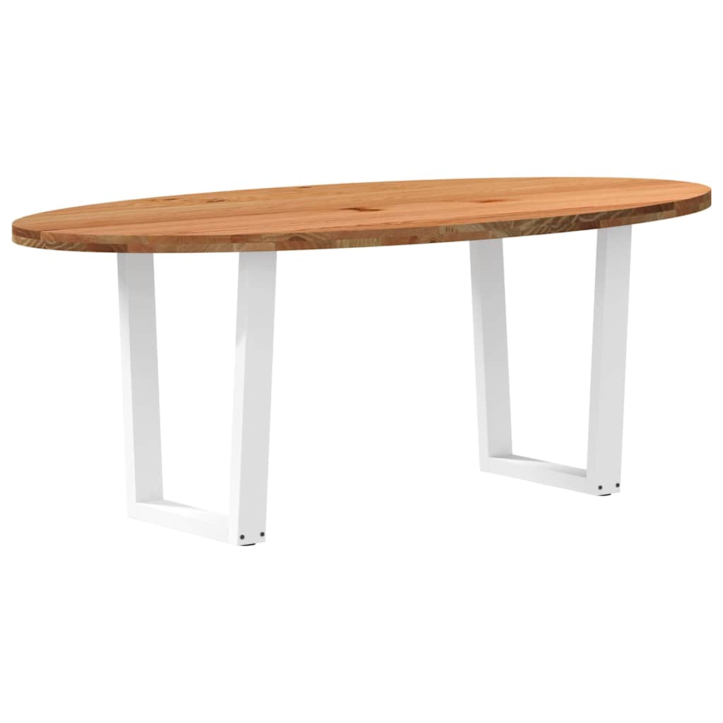 vidaXL Jídelní stůl světle hnědá 200x100x74 cm masivní dub oválný