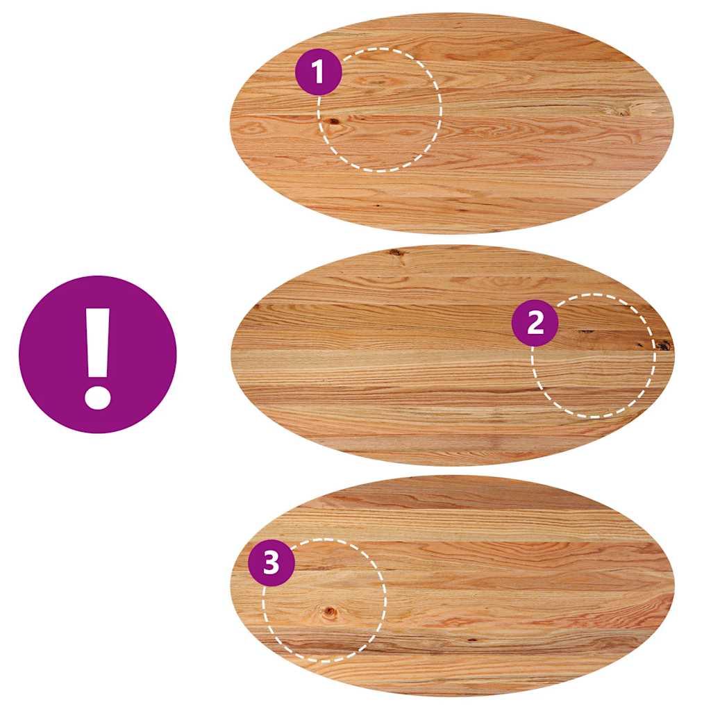 Eettafel 200x100x74 cm ovaal massief eikenhout lichtbruin image 8