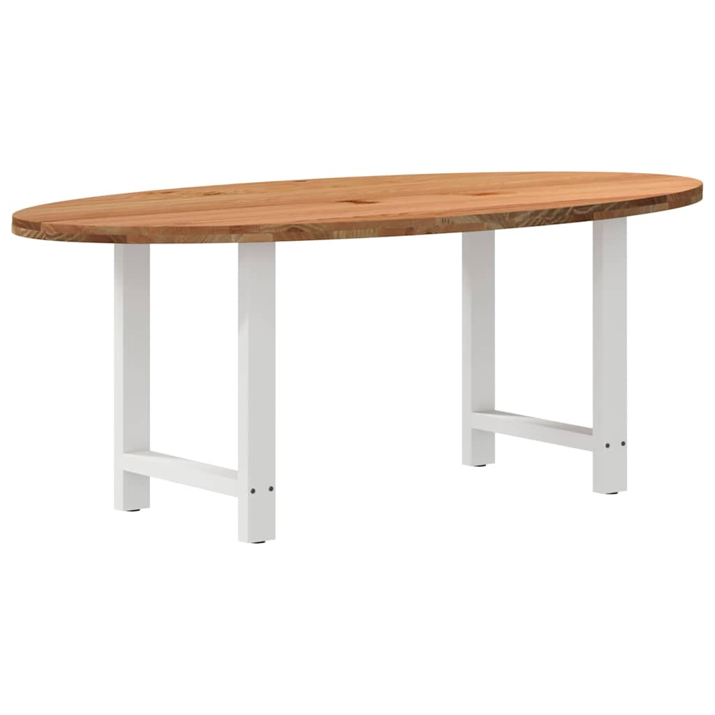 vidaXL Jídelní stůl světle hnědá 200x100x74 cm masivní dub oválný