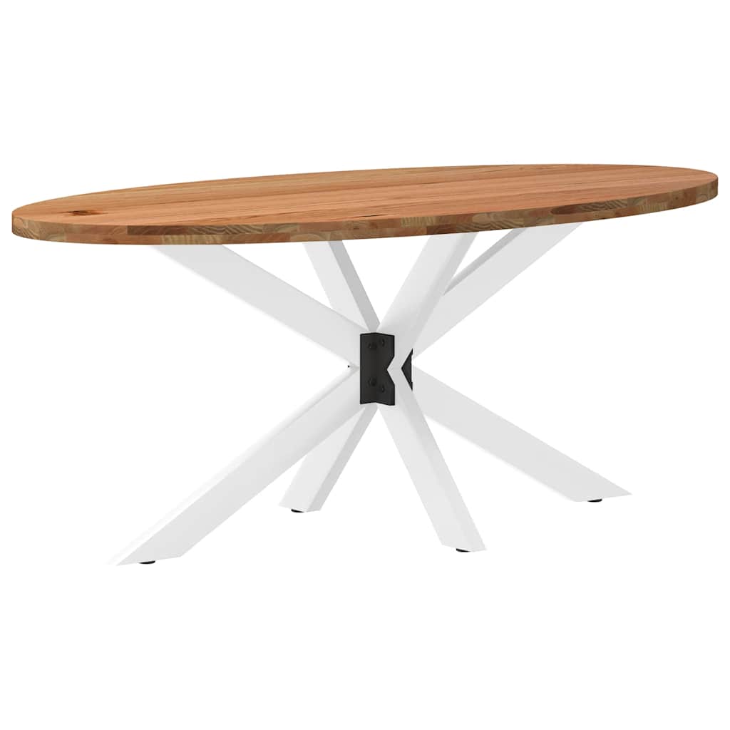 vidaXL Jídelní stůl světle hnědá 200x100x74 cm masivní dub oválný