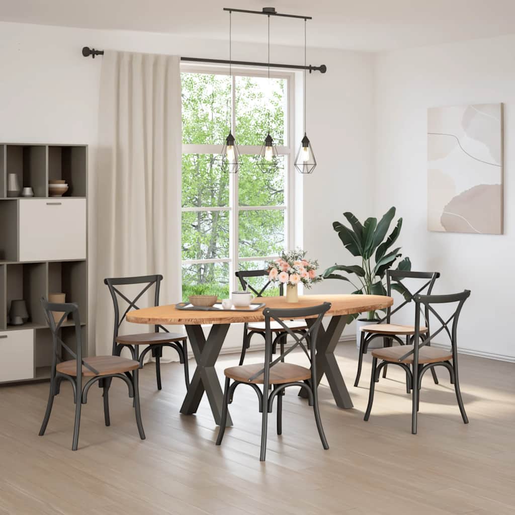 Thumbnail - vidaXL Esstisch Hellbraun 220x100x74 cm Massivholz Eiche Oval