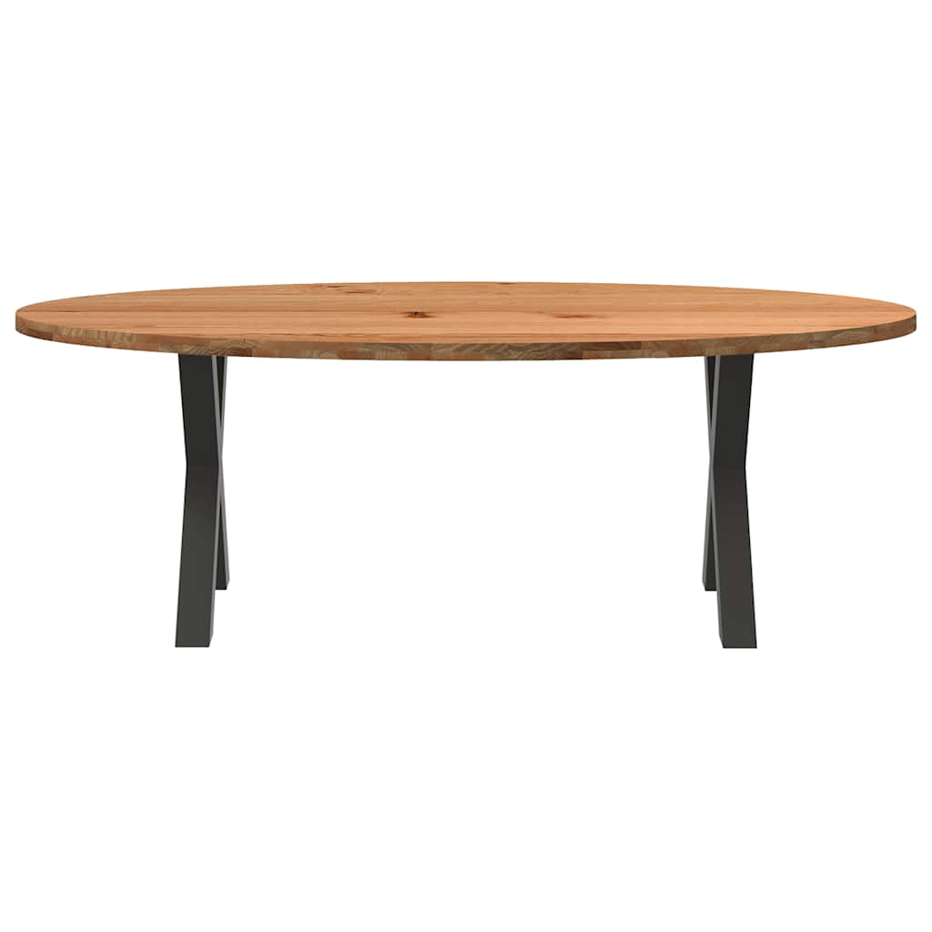 Thumbnail - vidaXL Esstisch Hellbraun 220x100x74 cm Massivholz Eiche Oval