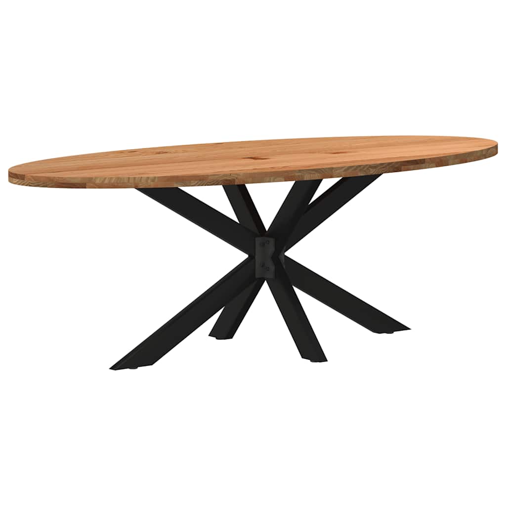 vidaXL Jídelní stůl světle hnědá 220x100x74 cm masivní dub oválný