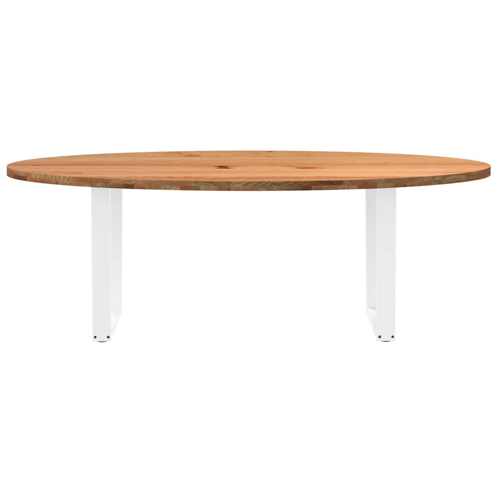 Thumbnail - vidaXL Esstisch Hellbraun 220x100x74 cm Massivholz Eiche Oval