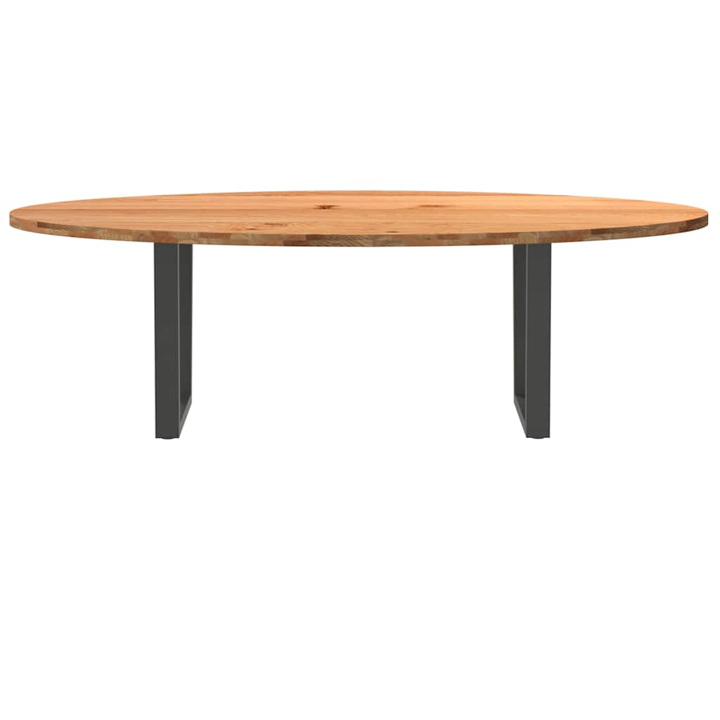 Thumbnail - vidaXL Esstisch Hellbraun 240x100x74 cm Massivholz Eiche Oval