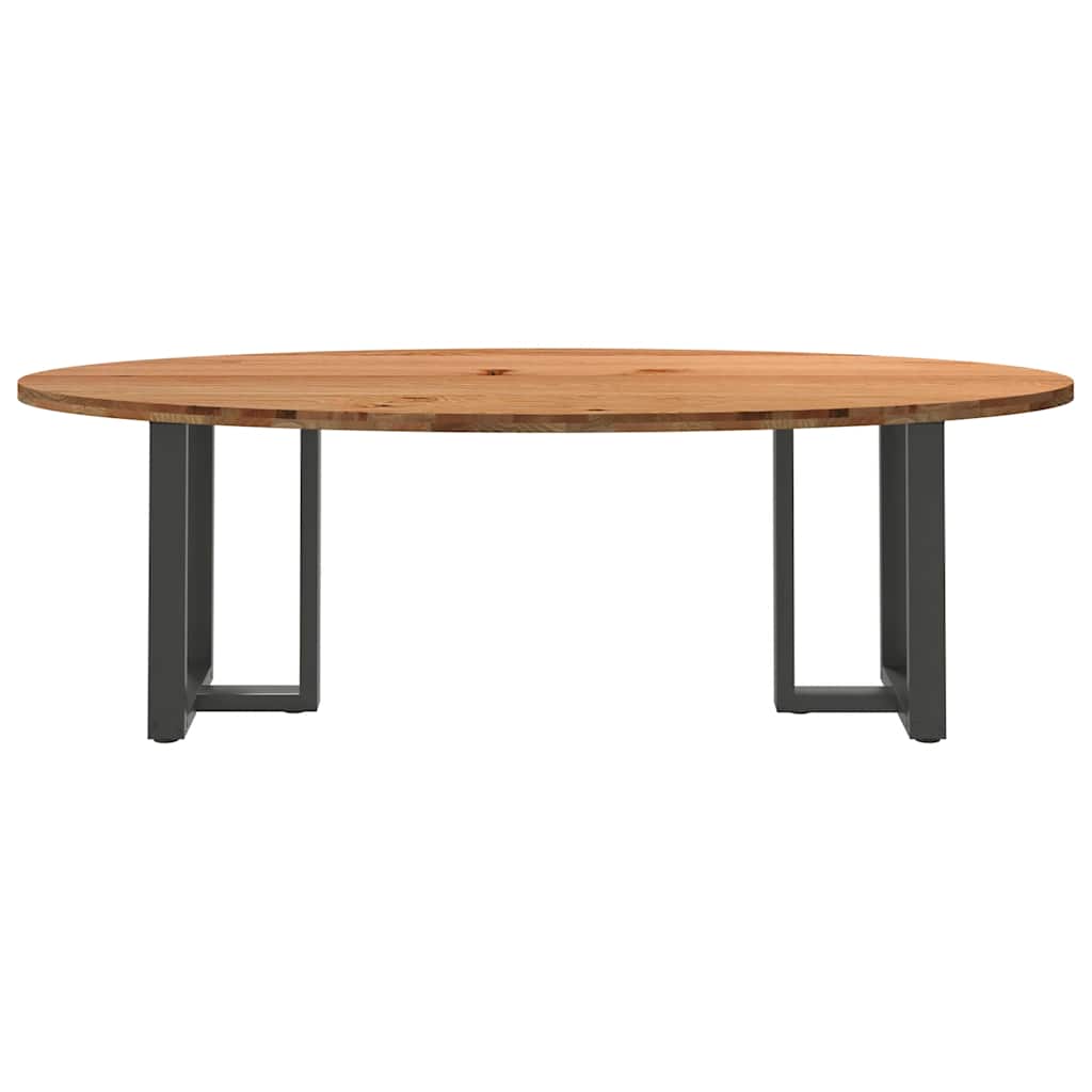 Thumbnail - vidaXL Esstisch Hellbraun 240x100x74 cm Massivholz Eiche Oval