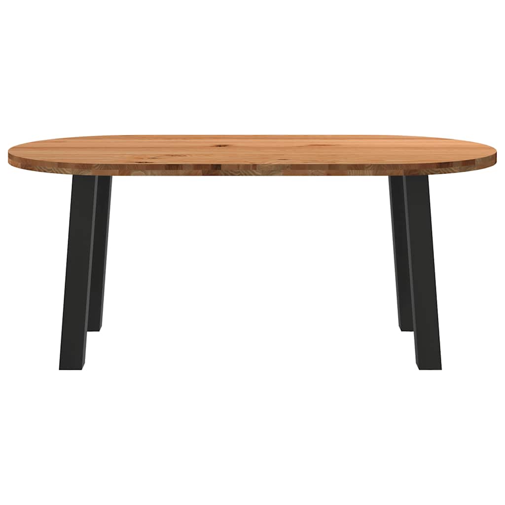 Thumbnail - vidaXL Esstisch Hellbraun 180x90x74 cm Massivholz Eiche Oval