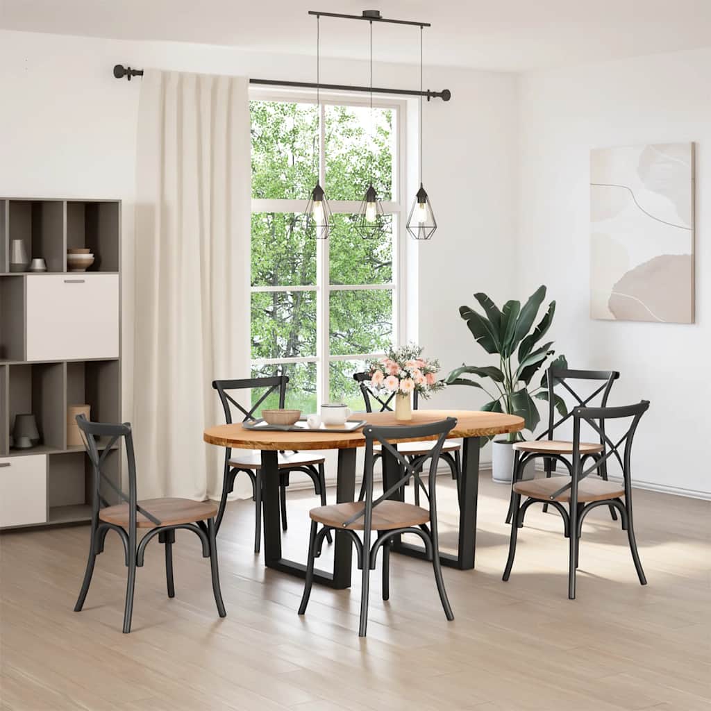 Thumbnail - vidaXL Esstisch Hellbraun 180x90x74 cm Massivholz Eiche Oval
