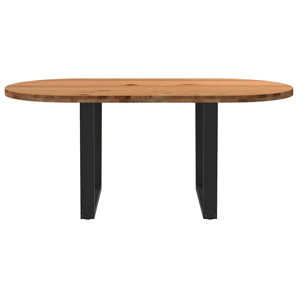 Thumbnail - vidaXL Esstisch Hellbraun 180x90x74 cm Massivholz Eiche Oval