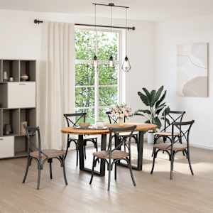 vidaXL Esstisch Hellbraun 180x90x74 cm Massivholz Eiche Oval