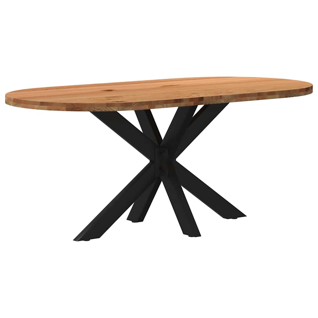 vidaXL Jídelní stůl světle hnědá 180x90x74 cm masivní dub oválný