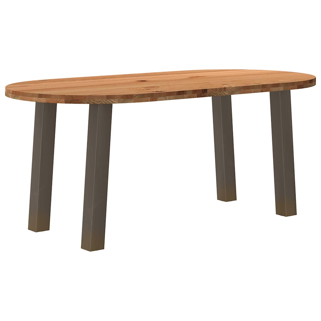 vidaXL Jídelní stůl světle hnědá 180x90x74 cm masivní dub oválný