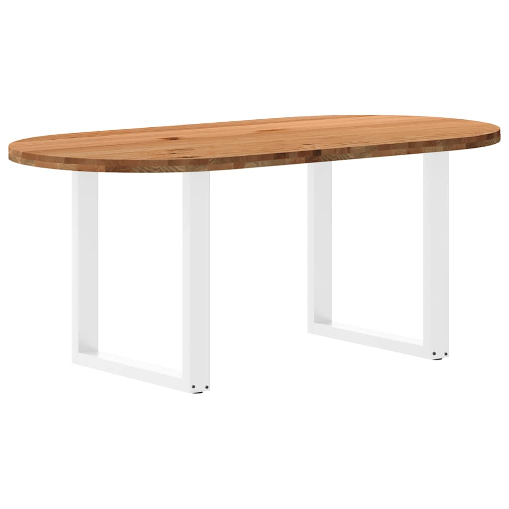 vidaXL Esstisch Hellbraun 180x90x74 cm Massivholz Eiche Oval