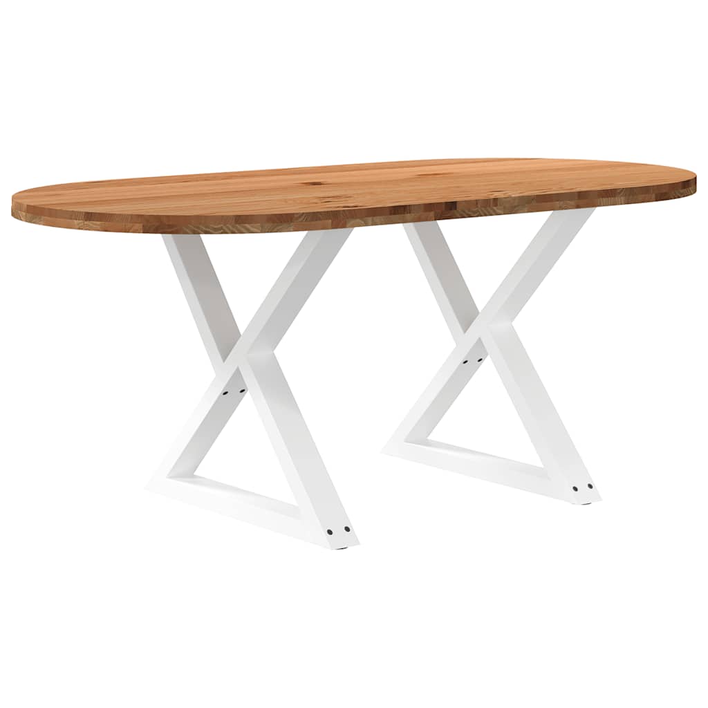 vidaXL Jídelní stůl světle hnědá 180x90x74 cm masivní dub oválný